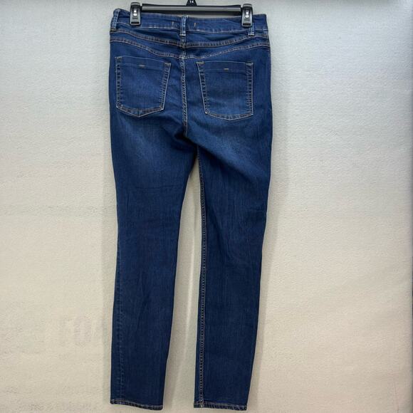 Free People Jeans Women's 28 (6) Blue Skinny Ankle Patch Pocket Preppy Normcore - Picture 9 of 14